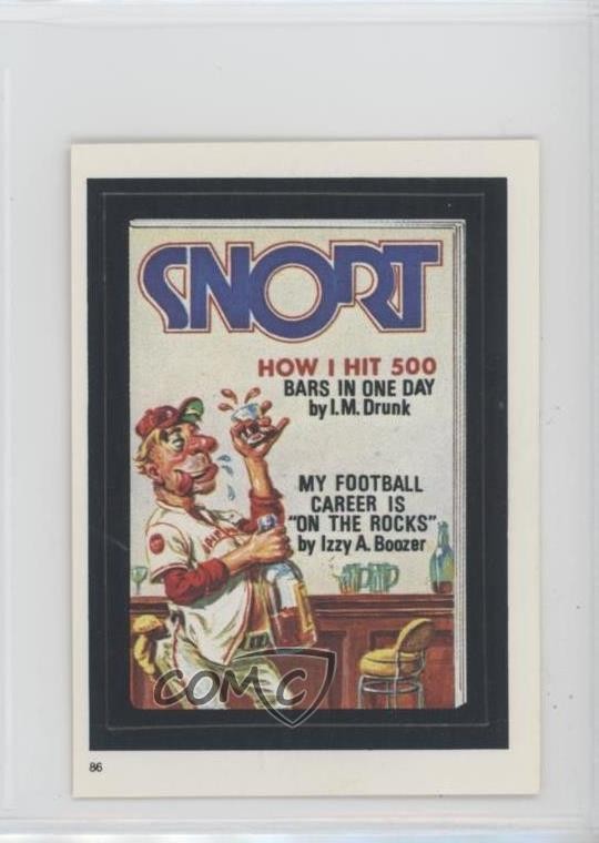 1982 Topps Wacky Packages Album Stickers Snort #86 0b0