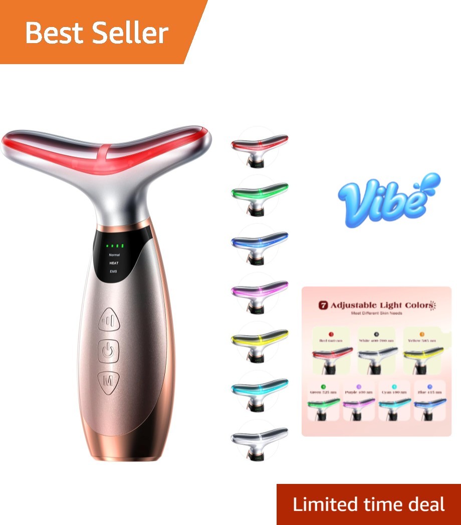 Facial Massager, 7 Colors Red Light Therapy for Face and Neck, Face Lift Devi...