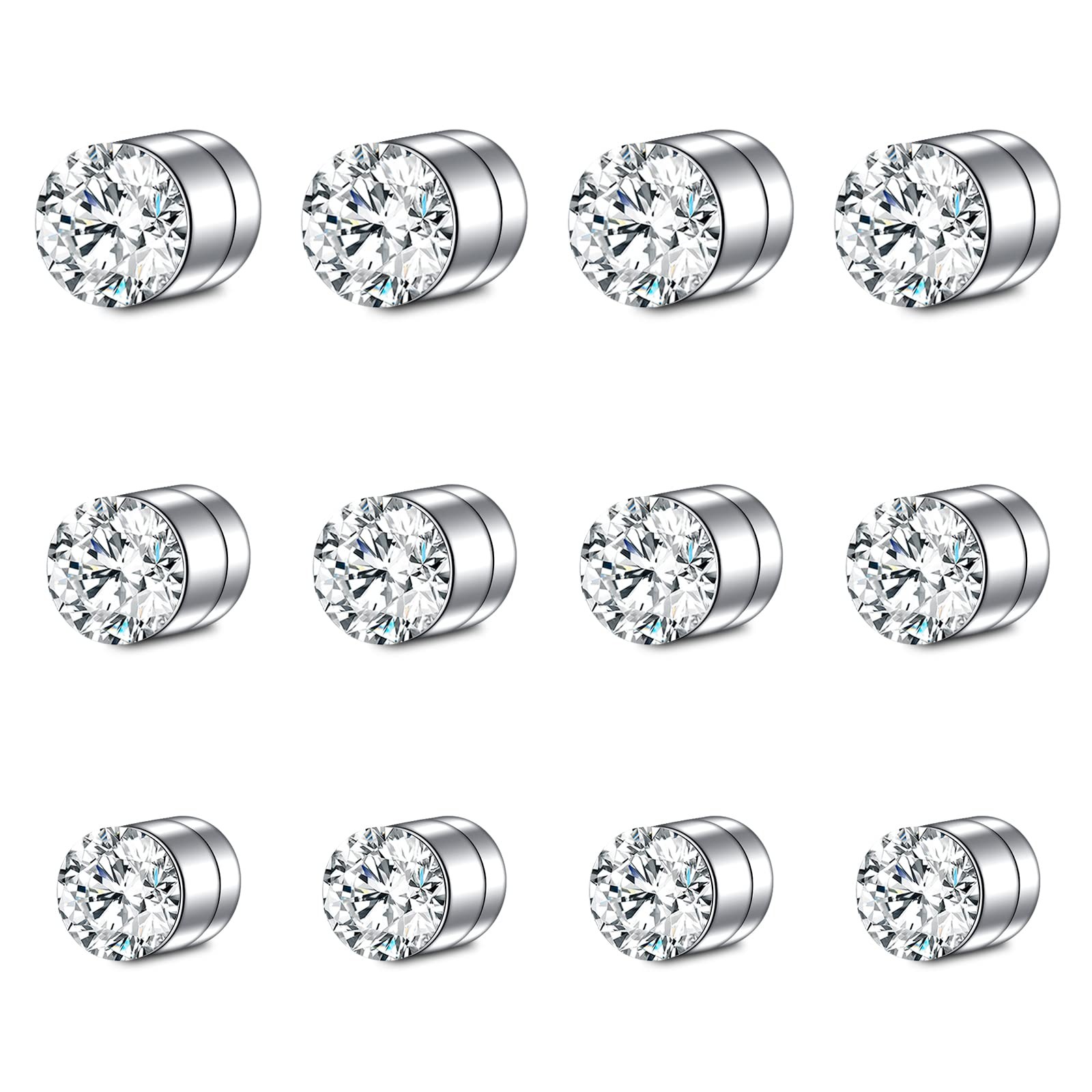 MODRSA Fake Nose Stud - Magnetic Ring & Piercing - 3mm, A-3mm+4mm+5mm 