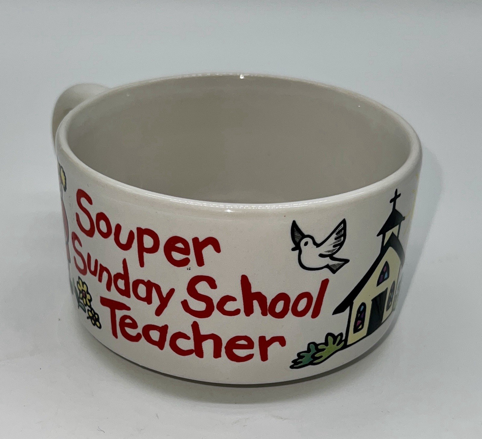 Souper Sunday School Teacher Coffee/Soup Mug, White Ceramic