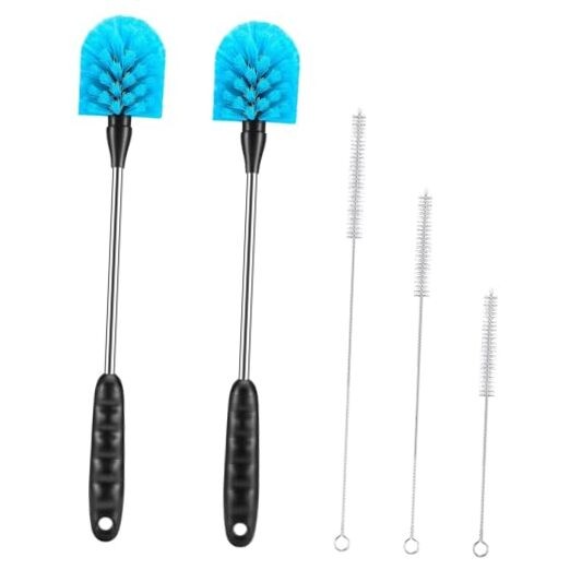 5 Pack Bottle Cleaning Brush Set, Stainless Steel Scrub Cleaner 5Pack-Long