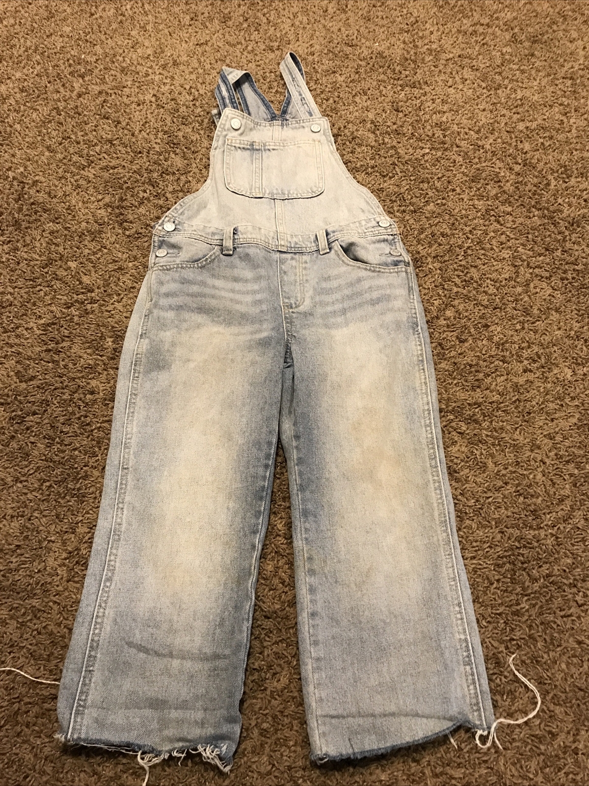 Old Navy Girls M Cotton Denim Jean Overalls A24