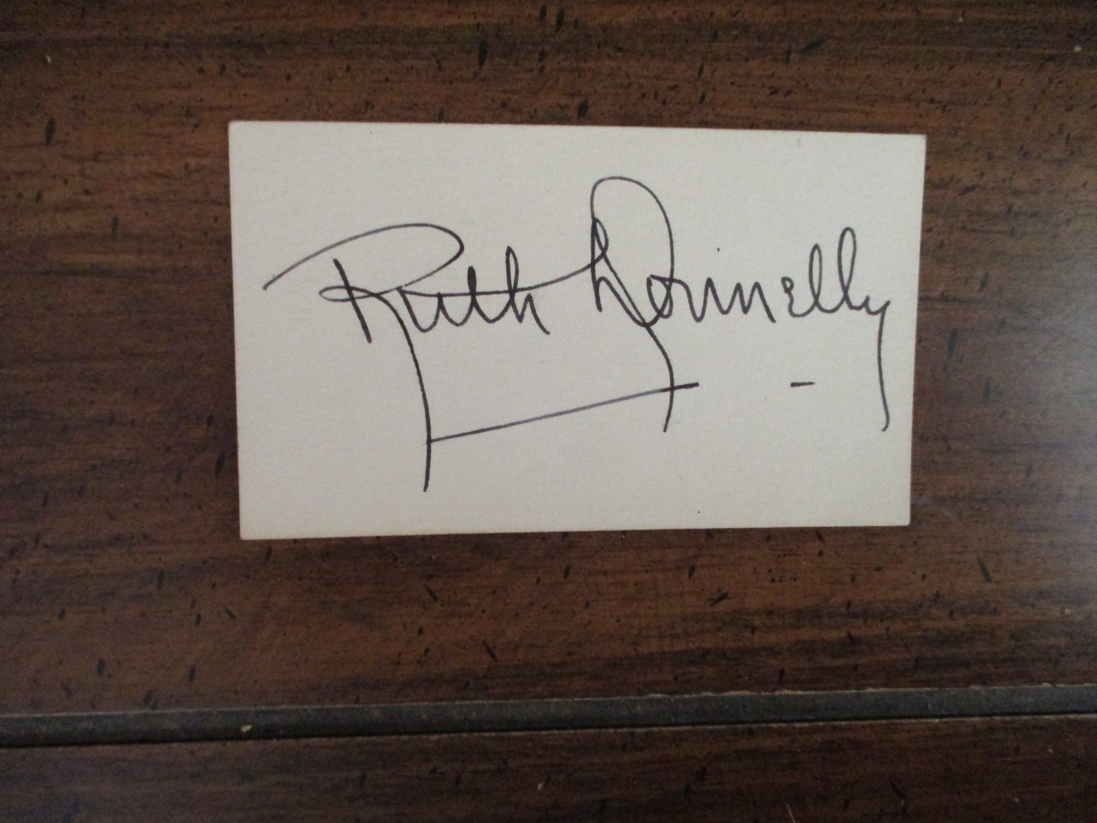 RUTH  DONNELLY(Died in 1982)Signed 2 x 4 Card(THE BELLS OF ST. MARY'S/GUY KIBBEE