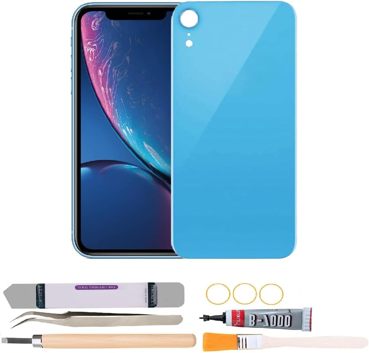 Back Cover Glass Replacement Compatible with iPhone XR 6.1 inches with Repair