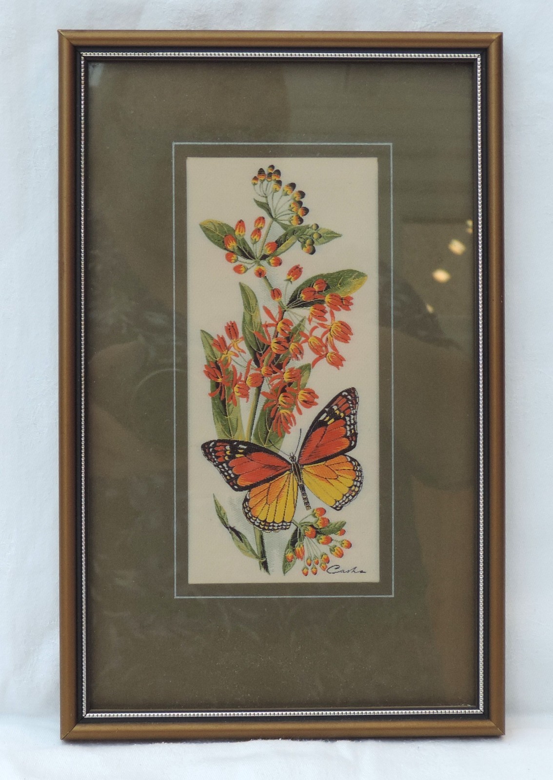 Cash's of Coventry woven silk picture - Butterflies - Monarch