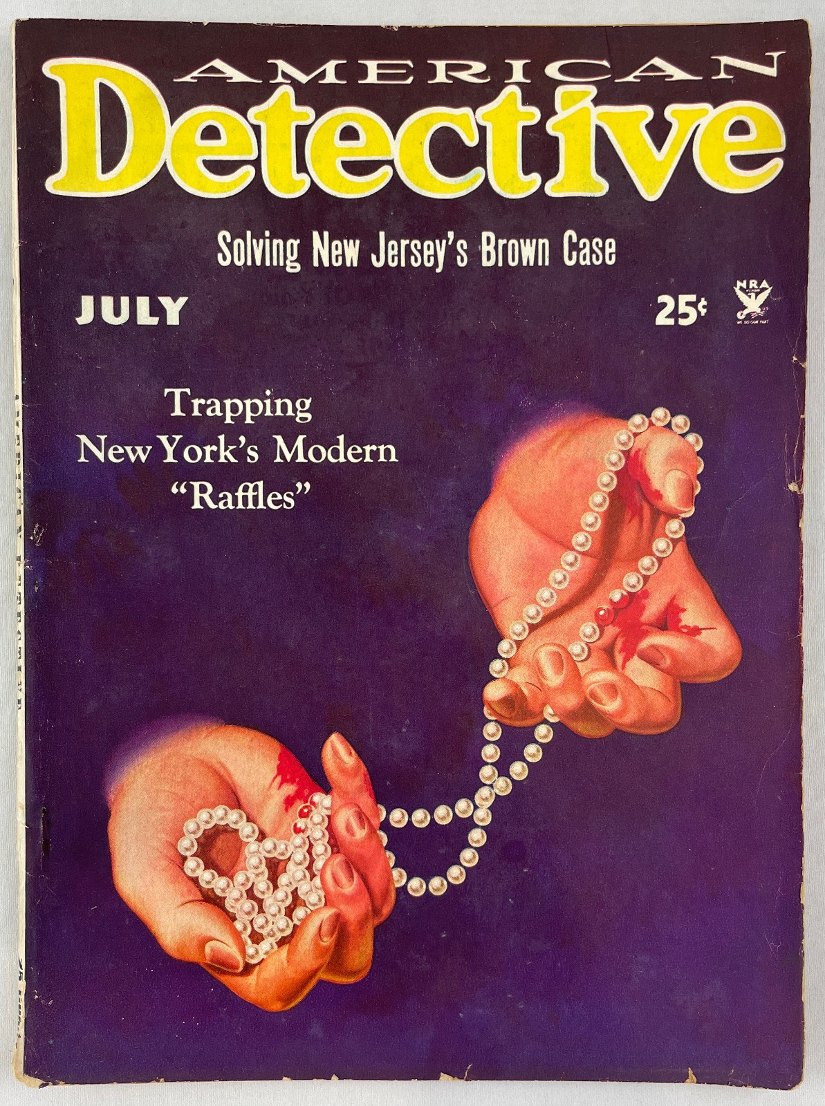 American Detective Magazine, July 1934, Vintage True Crime Stories, Pulp