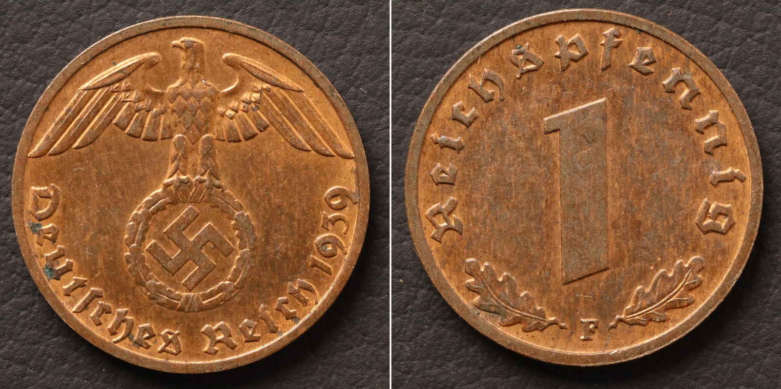 *Germany Coin 1 Reichspfennig 1939 German[E14663]8d5