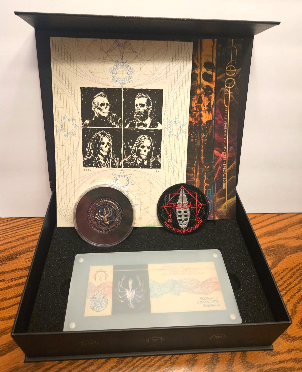 TOOL Fear Inoculum 2022 Tour Silver VIP BOX Columbus Ohio