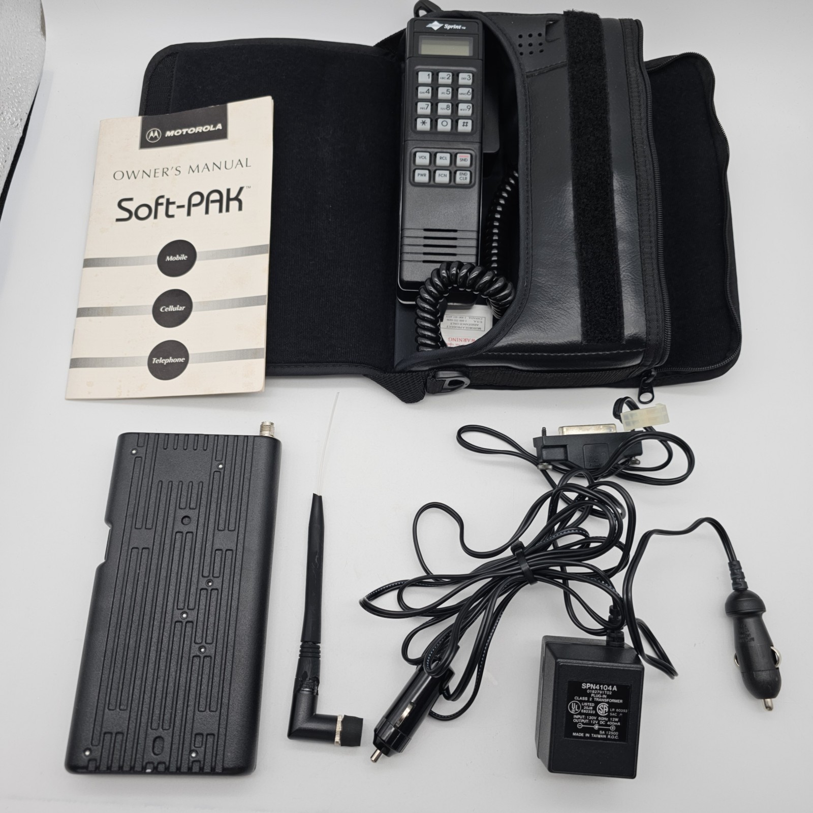Motorola Soft-Pak Sprint Bag Phone Kit – POWERS ON - Vintage Phone Tech 1994
