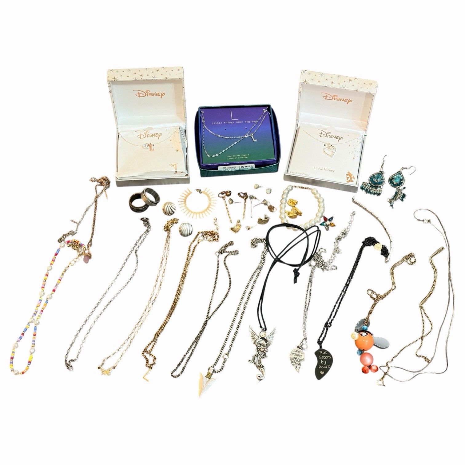 Mixed Jewelry Lot Costume Vintage Contemporary Necklace Bracelet Ring Vintage