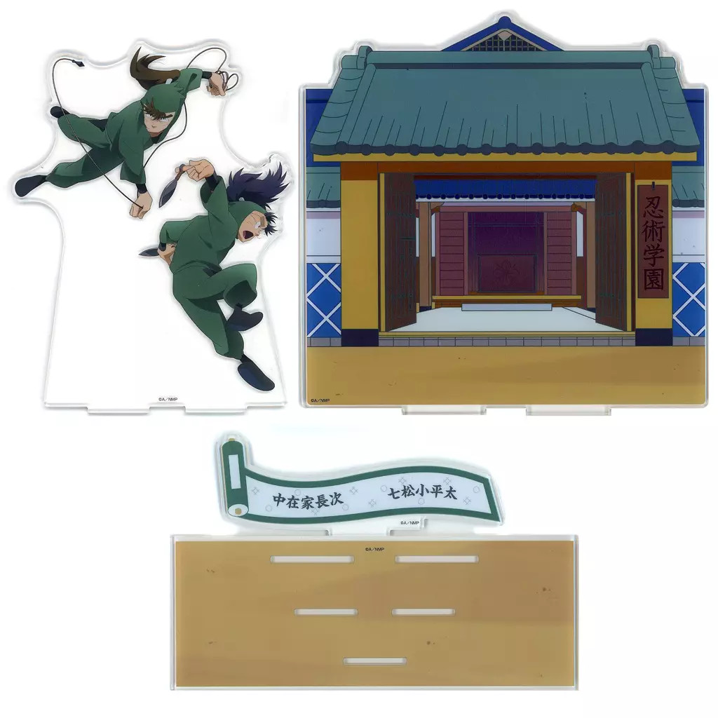 Nintama Acrylic Stand Choji & Koheita Big Diorama Toy 20cm Anime Collectible