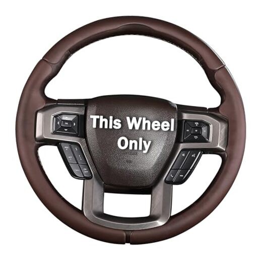 Steering Wheel Cover for Ford F150 2015-2020/ For F150 2015-2020 Brown Leather