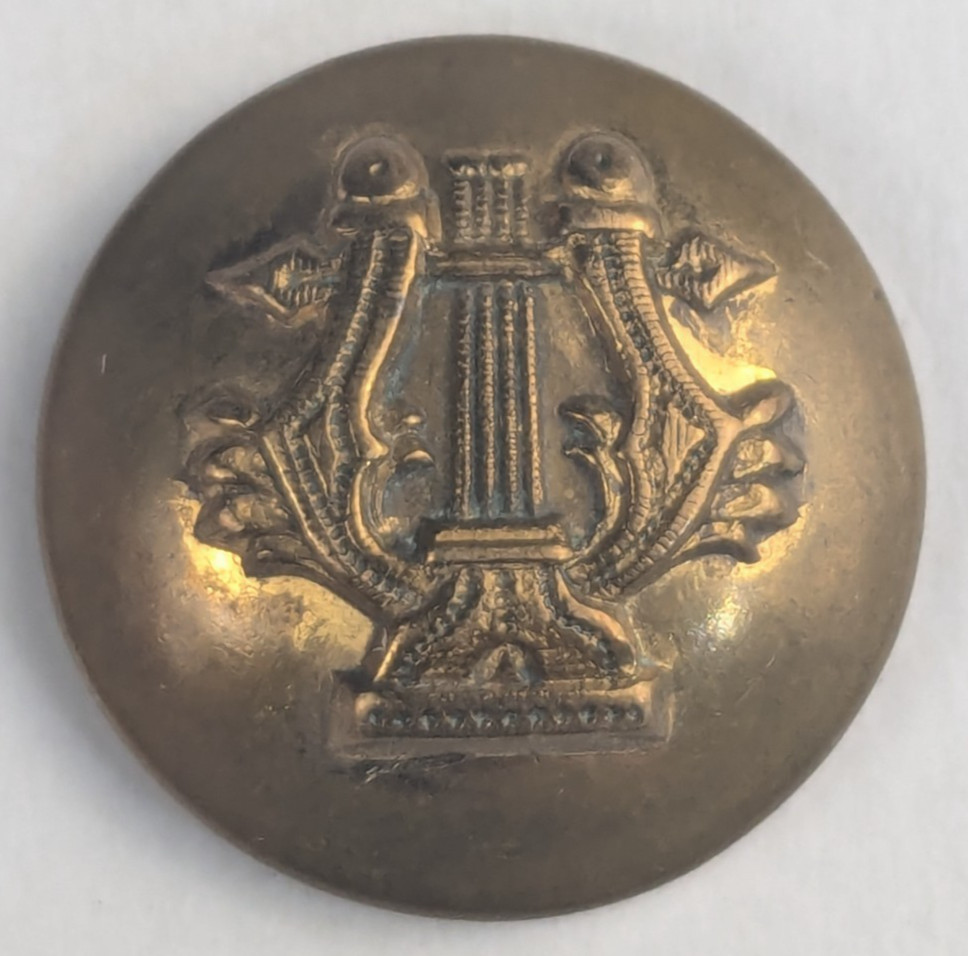 Early - Military Band Lyre Uniform Button  - M2B