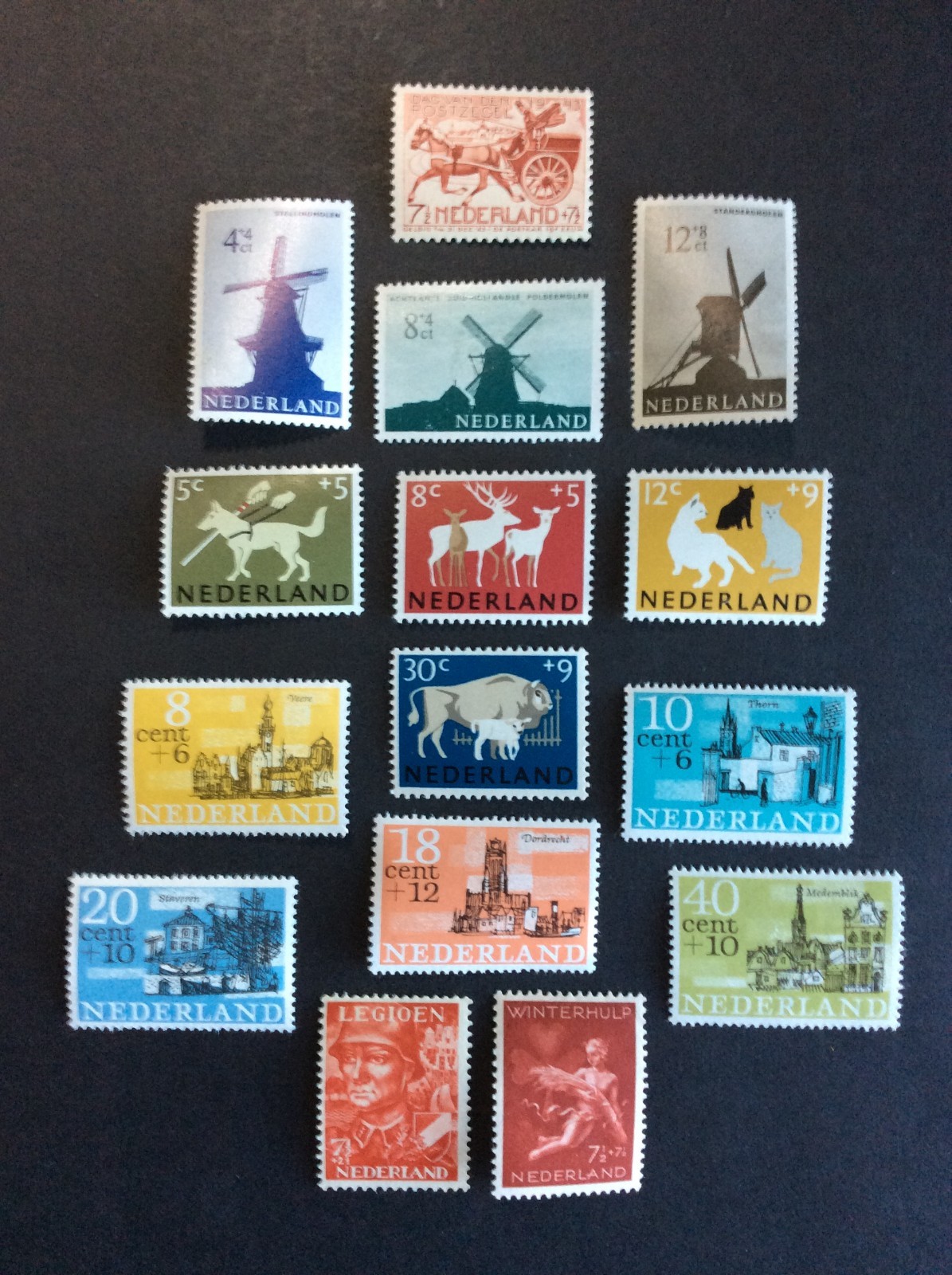 BroadviewStamps Netherlands #B148,B373,B375-6,B388-91,B397-401,B152,B144 MH F-VF