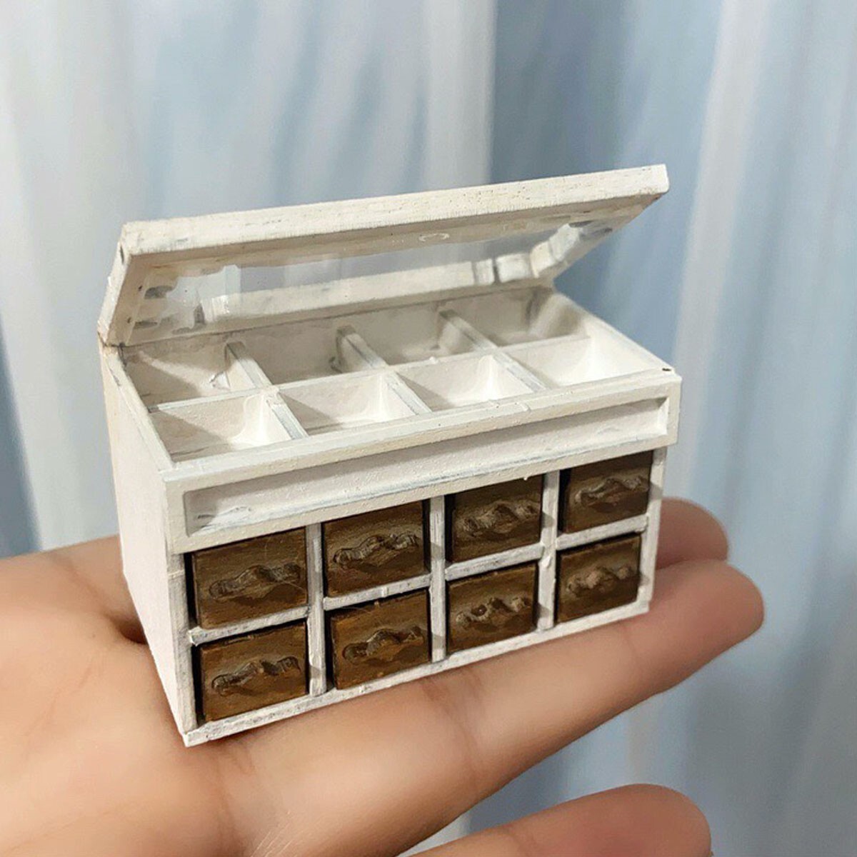 1/12 Scale Dollhouse Miniatures Mini Furniture Unfinished Witch Specimen Cabinet