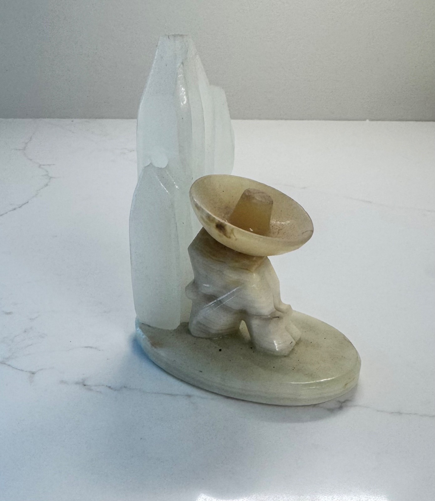 Mexican Hand Carved Figurine Mid Century VTG