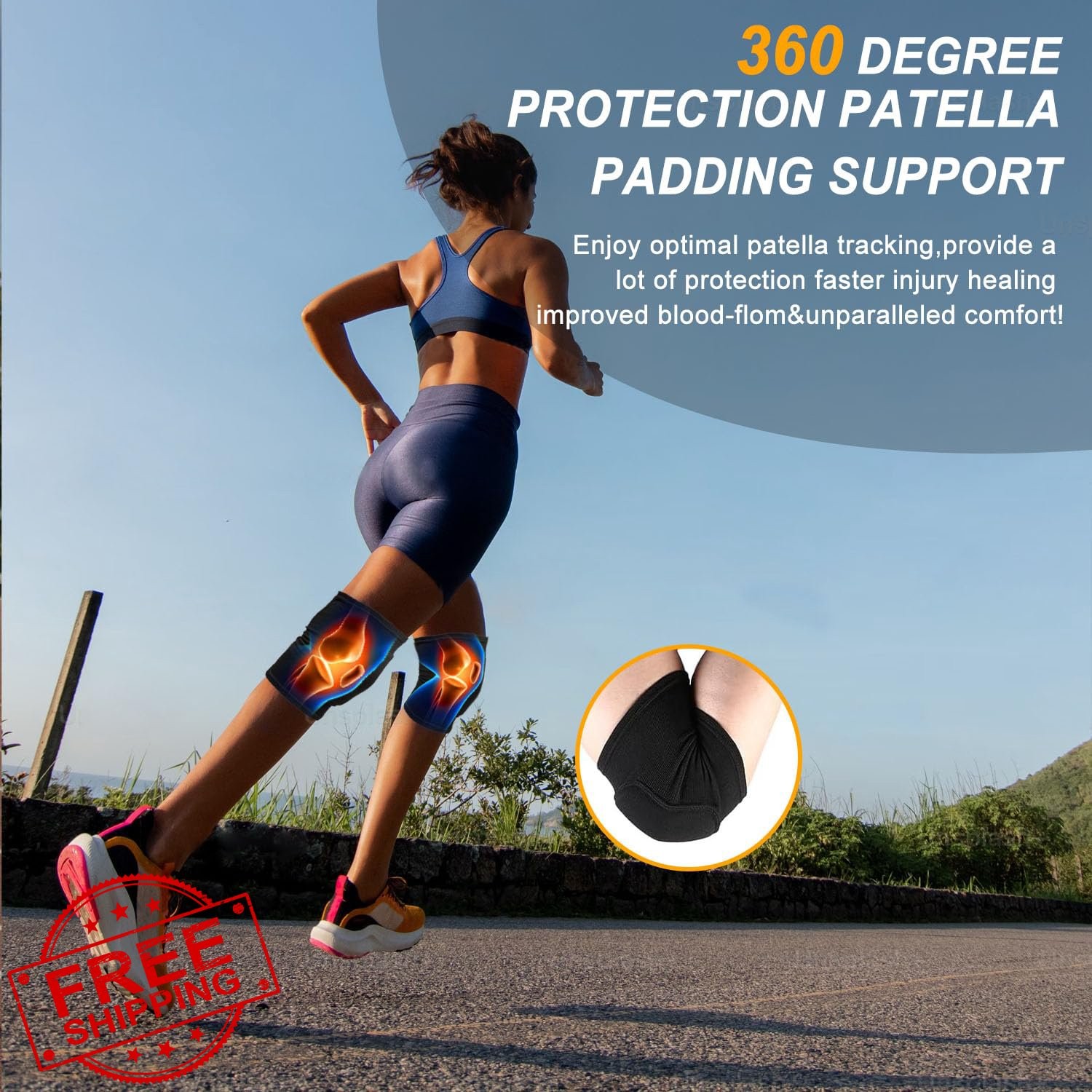 YICYC Volleyball Knee Pads, Dancers, Men Women Kids, Protective Brace, Breath...