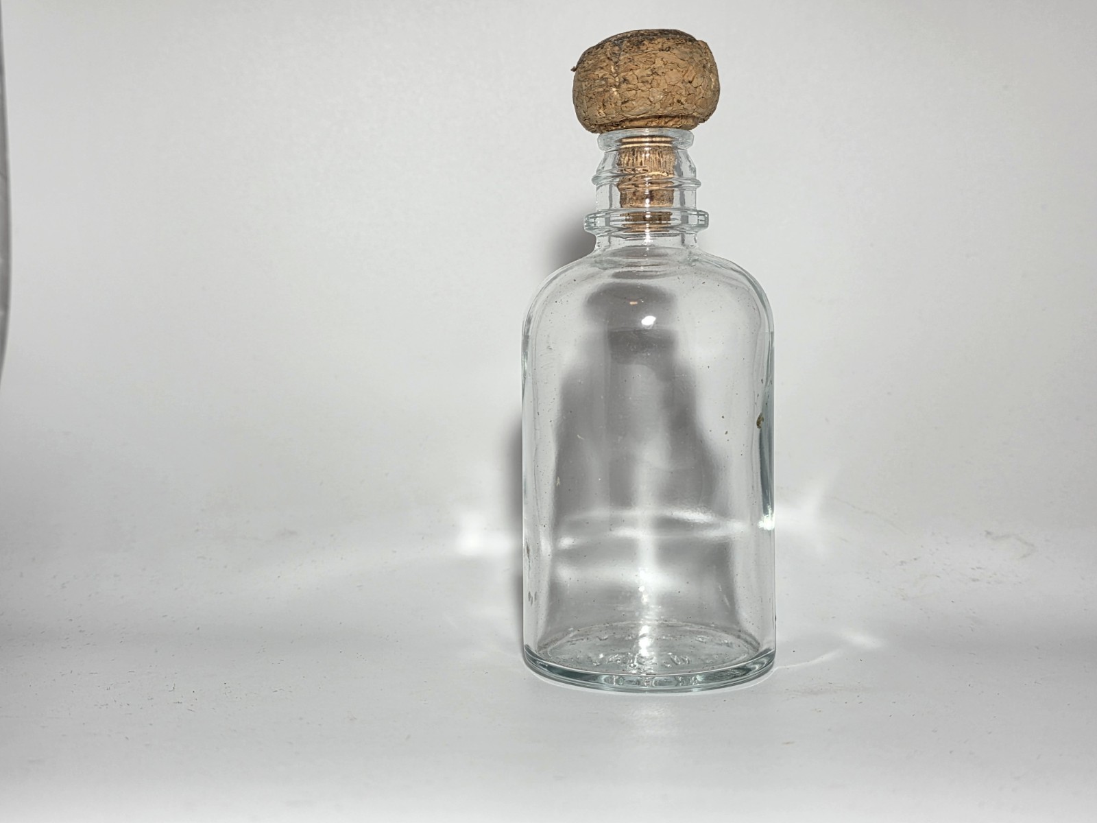 Vtg T.C.W. Co. USA  Glass Bottle w/Cork Stopper