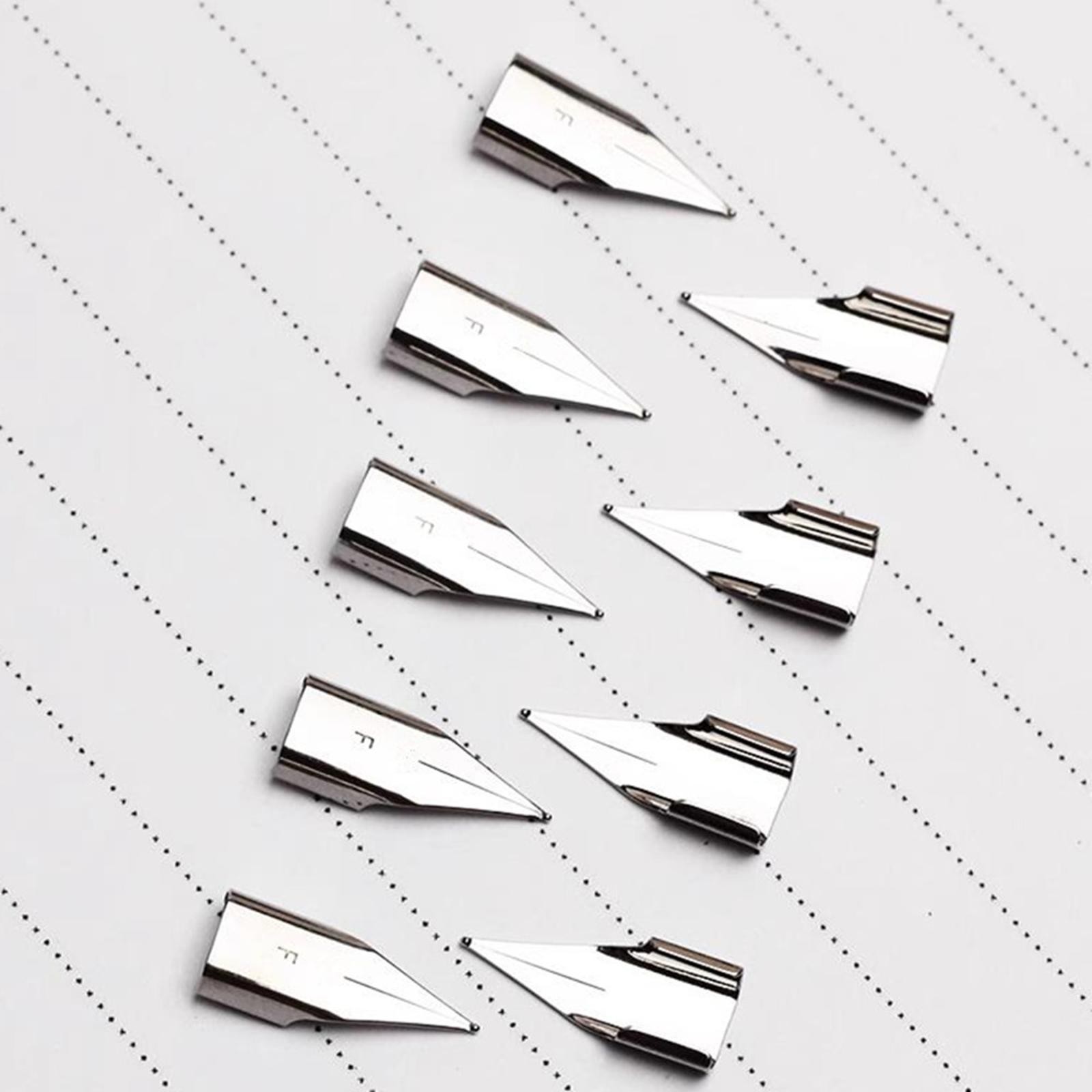 10Pcs Pen Nib Tip F Size For Wing Sung 9138 Hero 359 Lanbitou 3059 Ink Pen