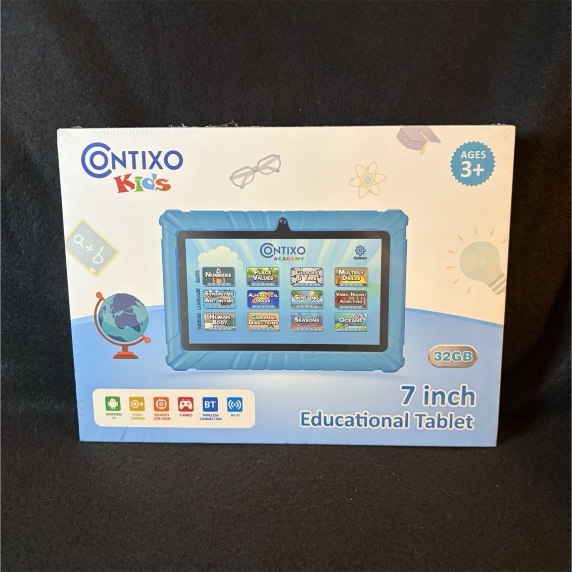 Contixo V8-2 Blue 7" Tablet 32GB 2GB RAM Touchscreen Wi-Fi Bluetooth Educational