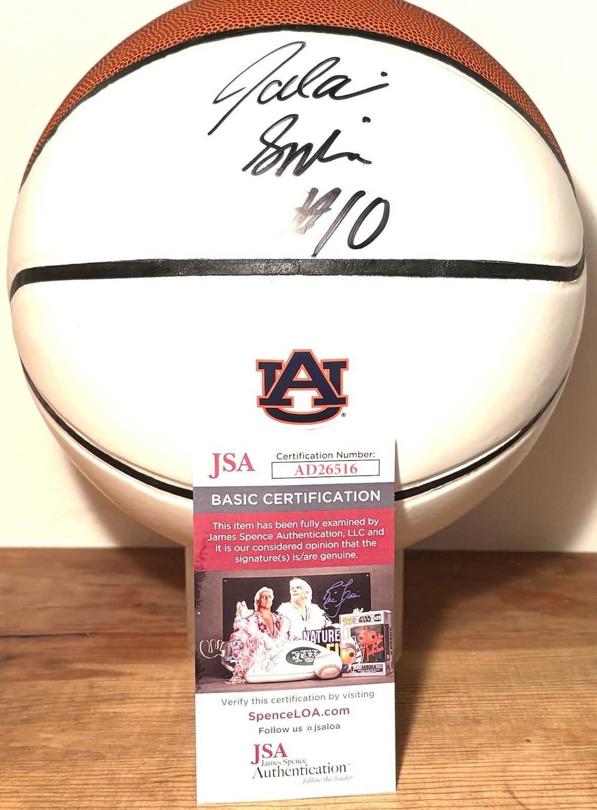 AUBURN TIGERS Jabari Smith SIGNED Basketball JSA COA