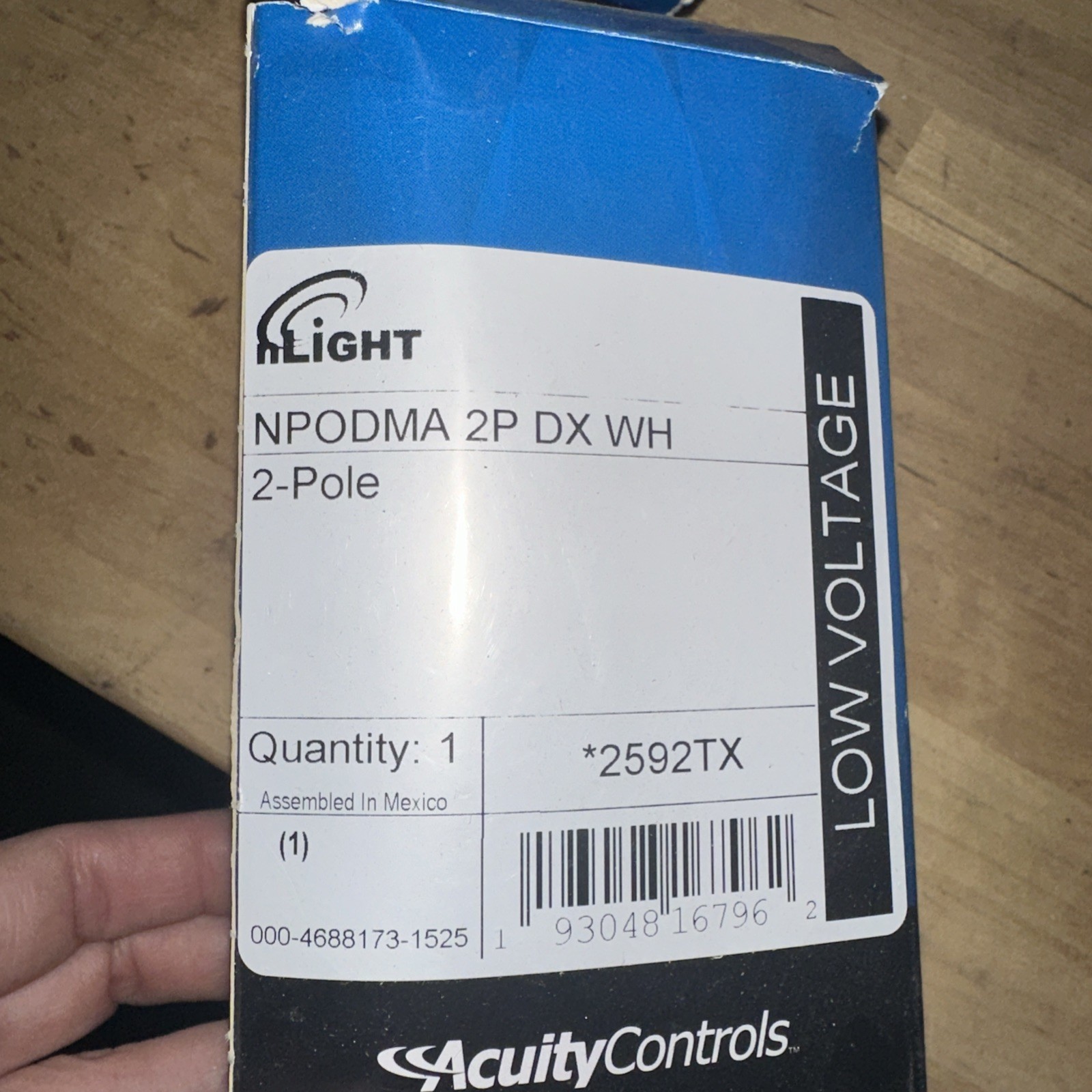 NPODMA 2P DX WH 2-Pole  *2592TX