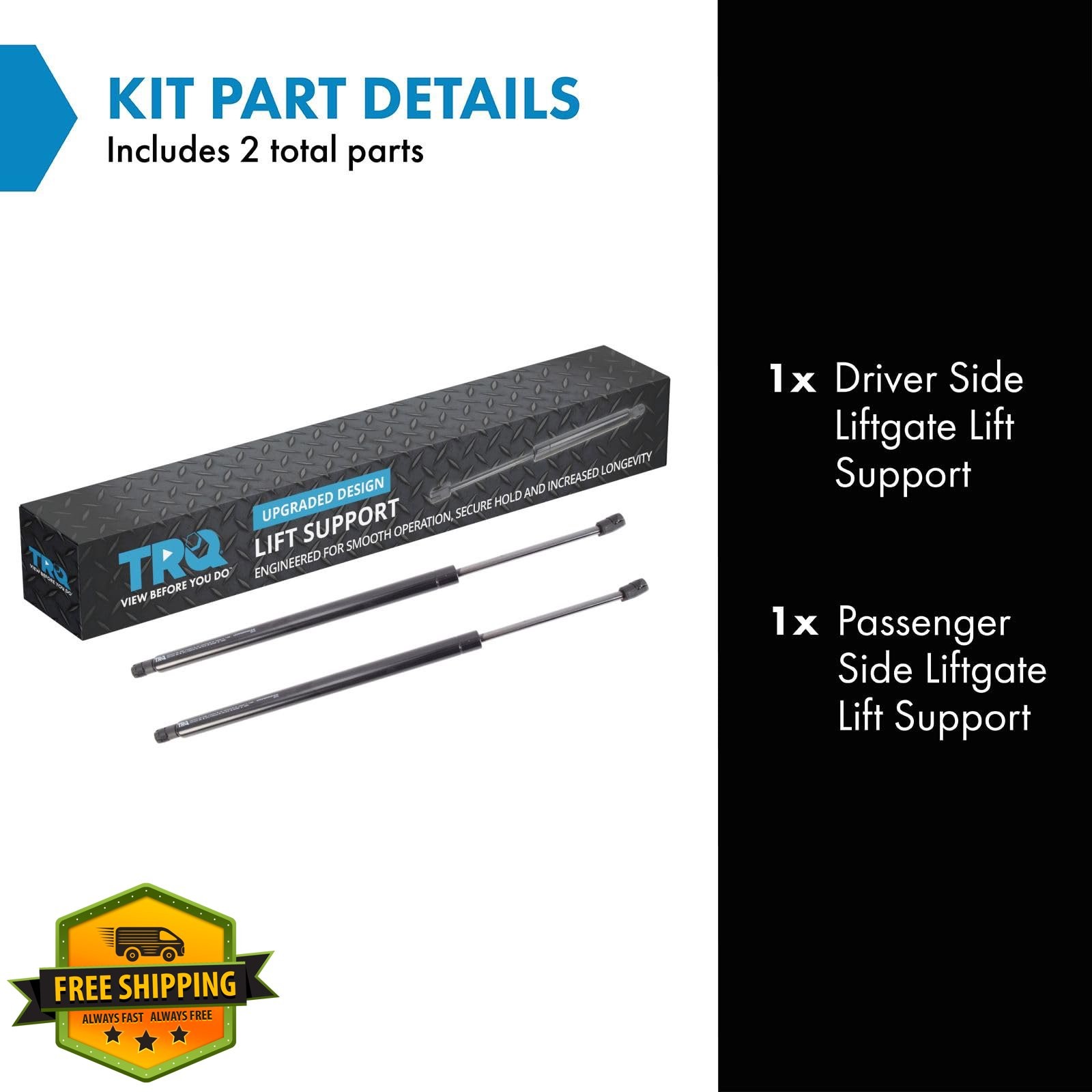 TRQ Ford Expedition Liftgate Struts 07-17 Driver Passenger