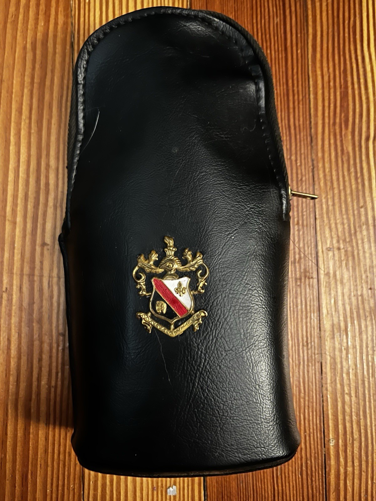 Vintage Shields Insignia Leather Case For Phone, Flask, Cigars, etc.