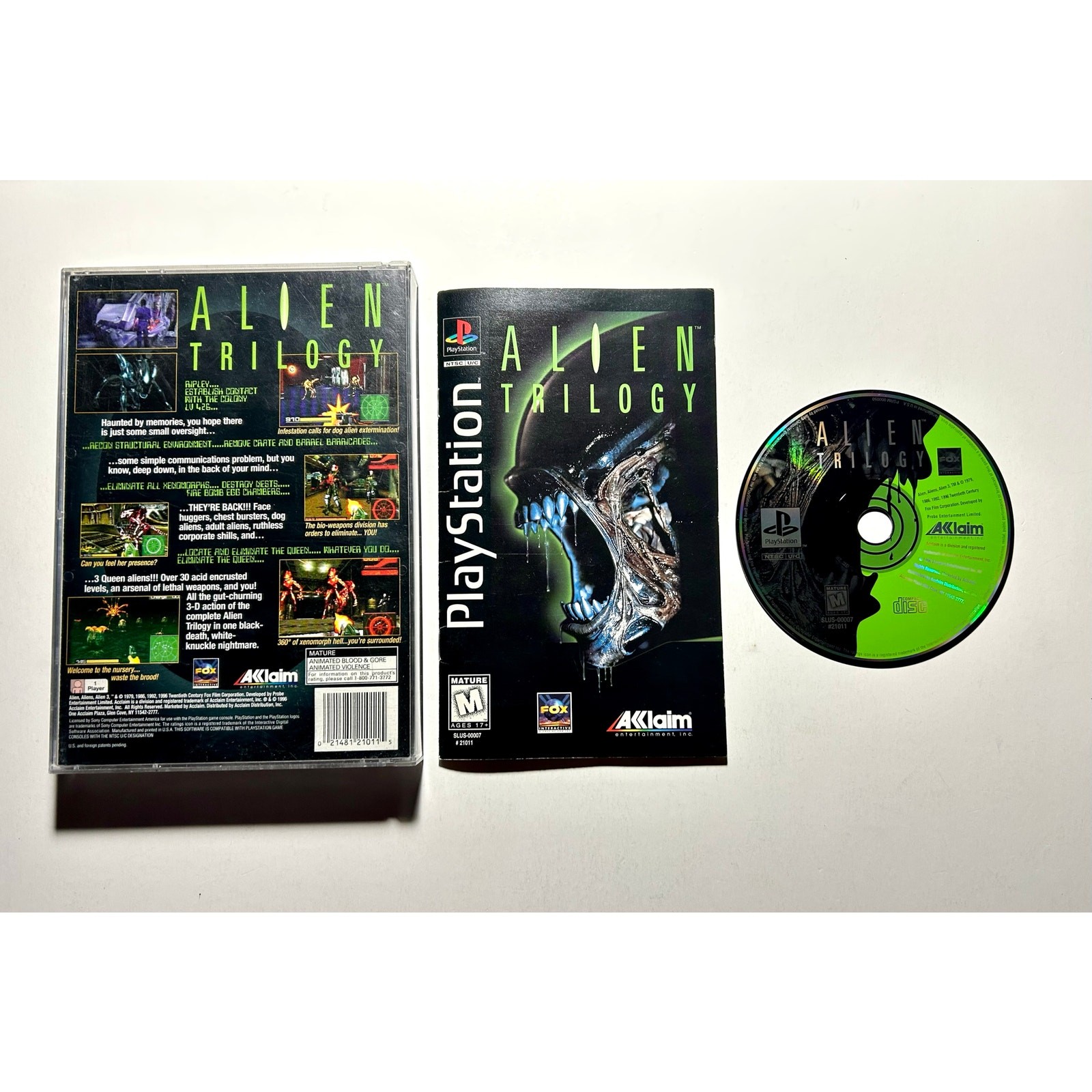 Alien Trilogy Long Box (PS1 PlayStation 1)works Complete CIB🔥Nice shape!