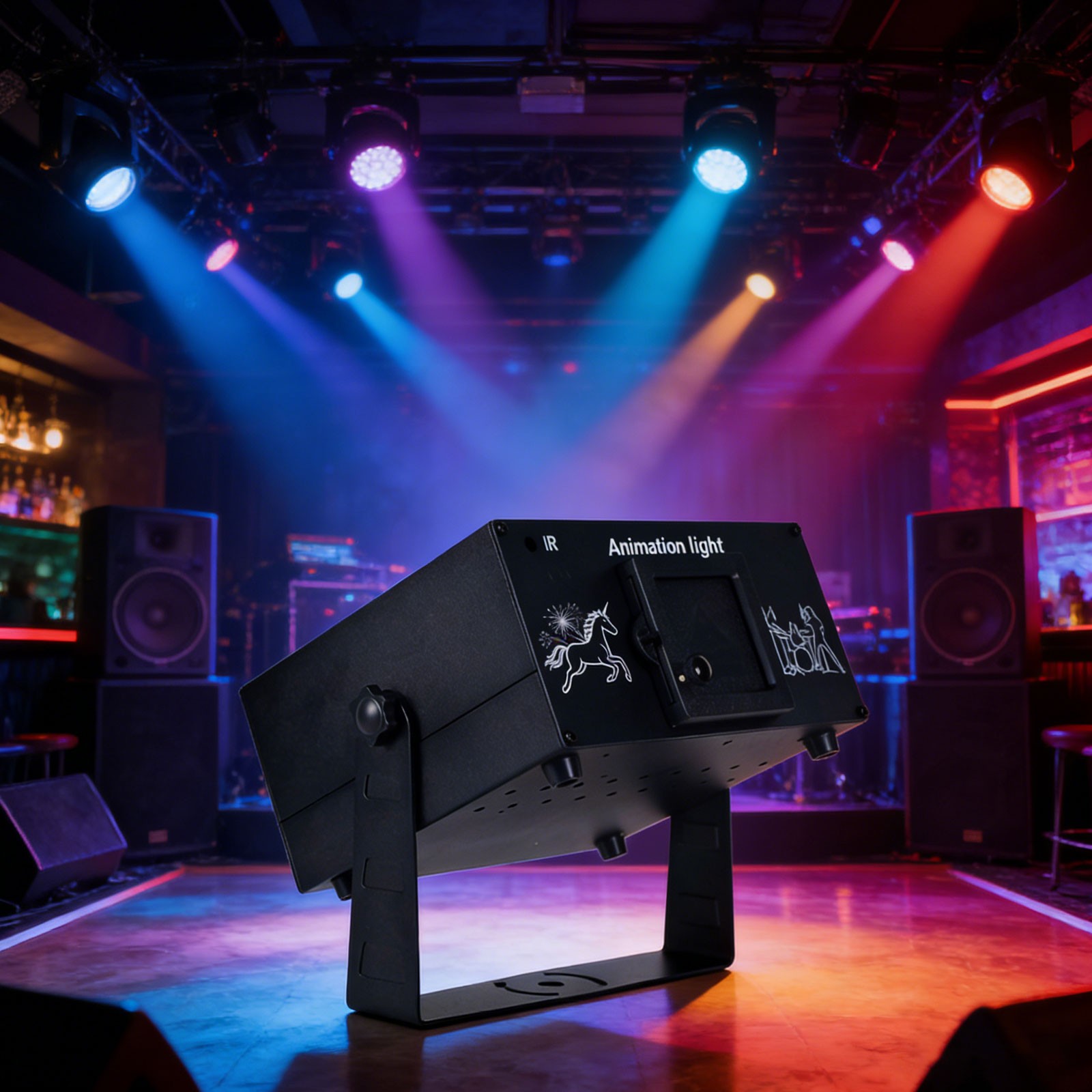 3D Animated DJ Laser Party Light APP Controlled DMX512 Stage Effect Light 20WLDs