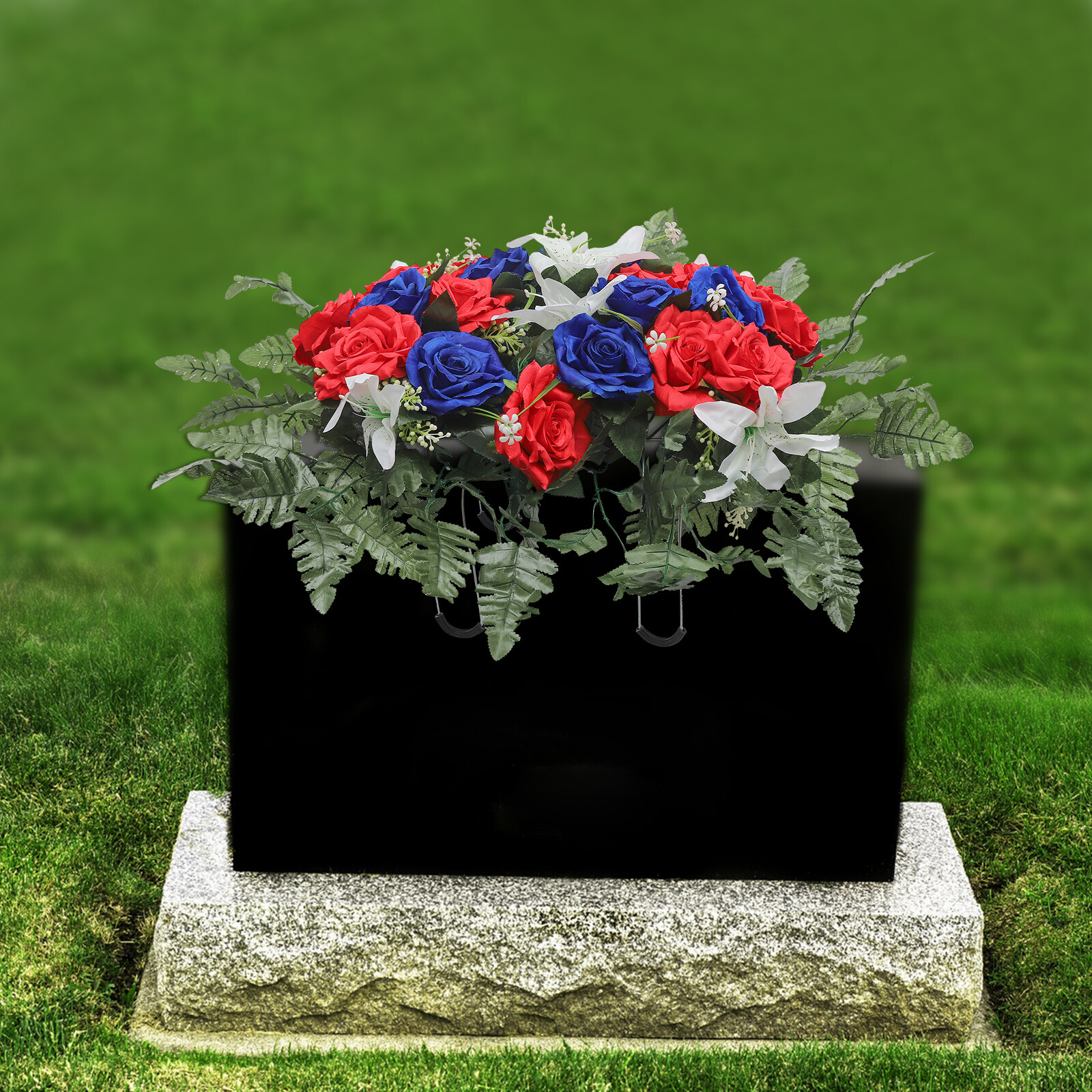 Artificial Flowers for Headstone Outdoor Grave Decorations Cemetery Flowers
