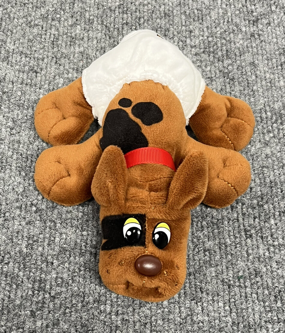 Pound Puppies 8" Plush Tonka  Puppy Dog Stuffed Animal Brown Black Spots