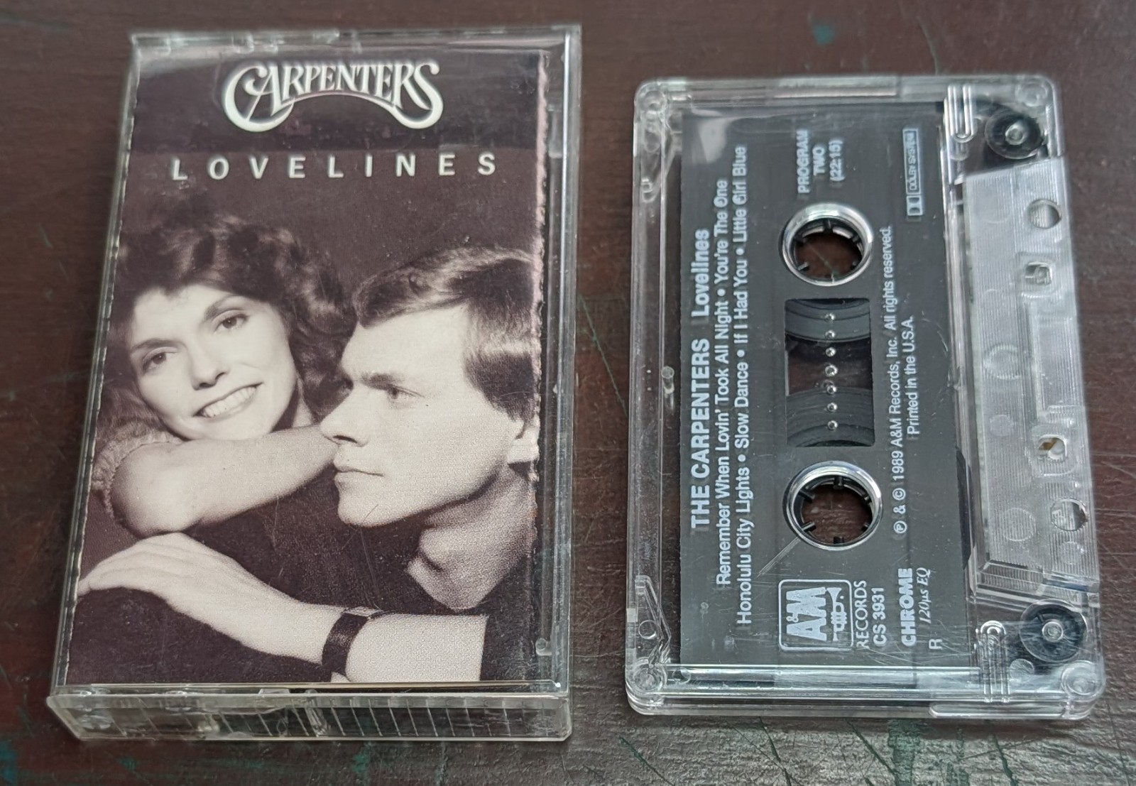 Carpenters: Lovelines (Cassette Tape, 1989) A&M Records CS3931