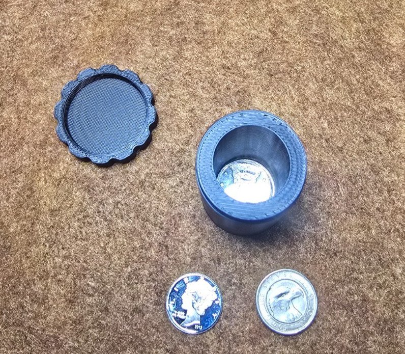 1g and 1/20oz Fractional Bullion Round Storage Tube Gold/Silver Bullion Storage