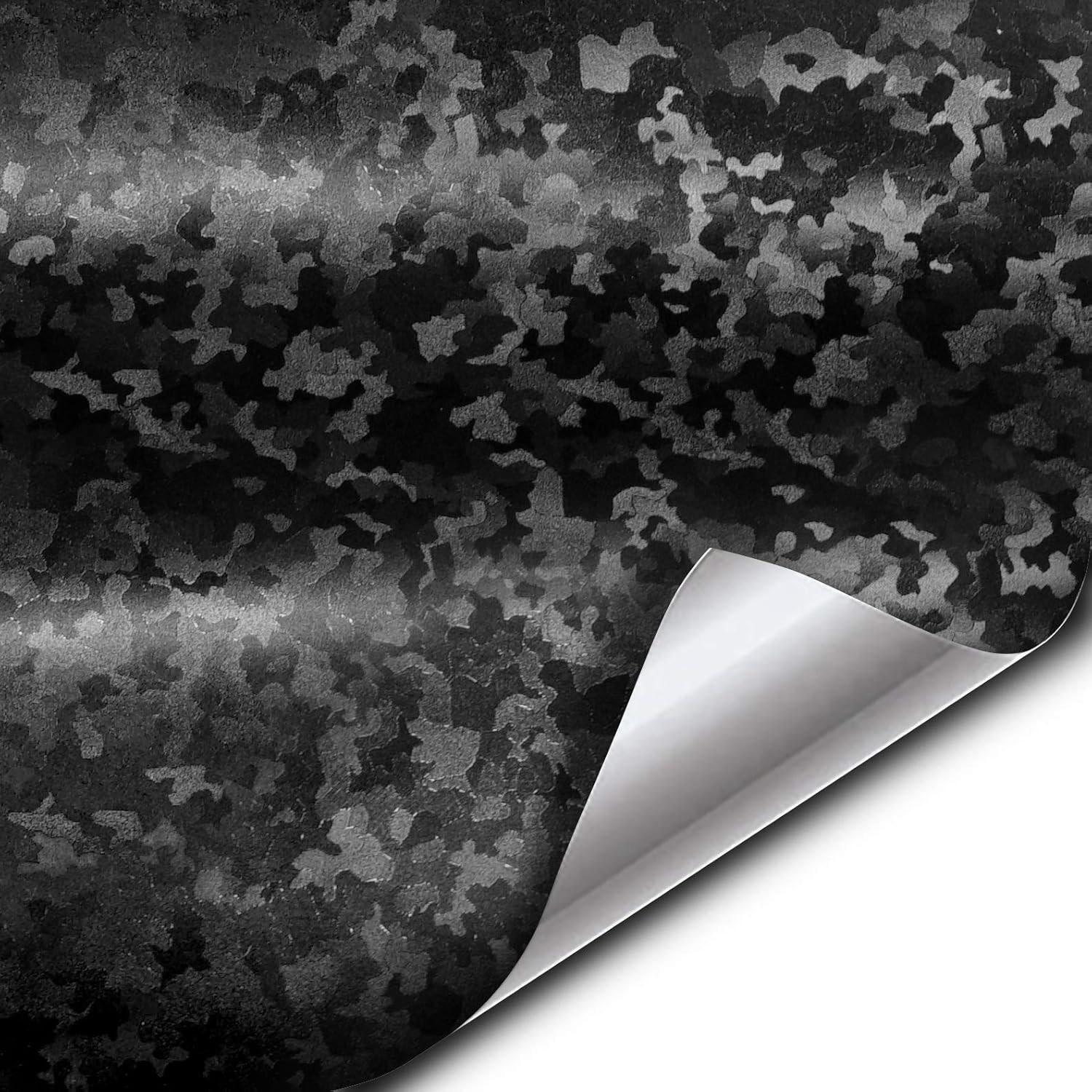 + Black Stealth Small Patternless Camouflage Vinyl Wrap Roll () 1.5ft x 5ft
