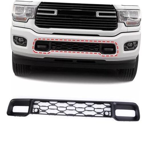 Front Bumper Lower Grille Cover Compatible for RAM 2500 3500 2019 2020 2021 