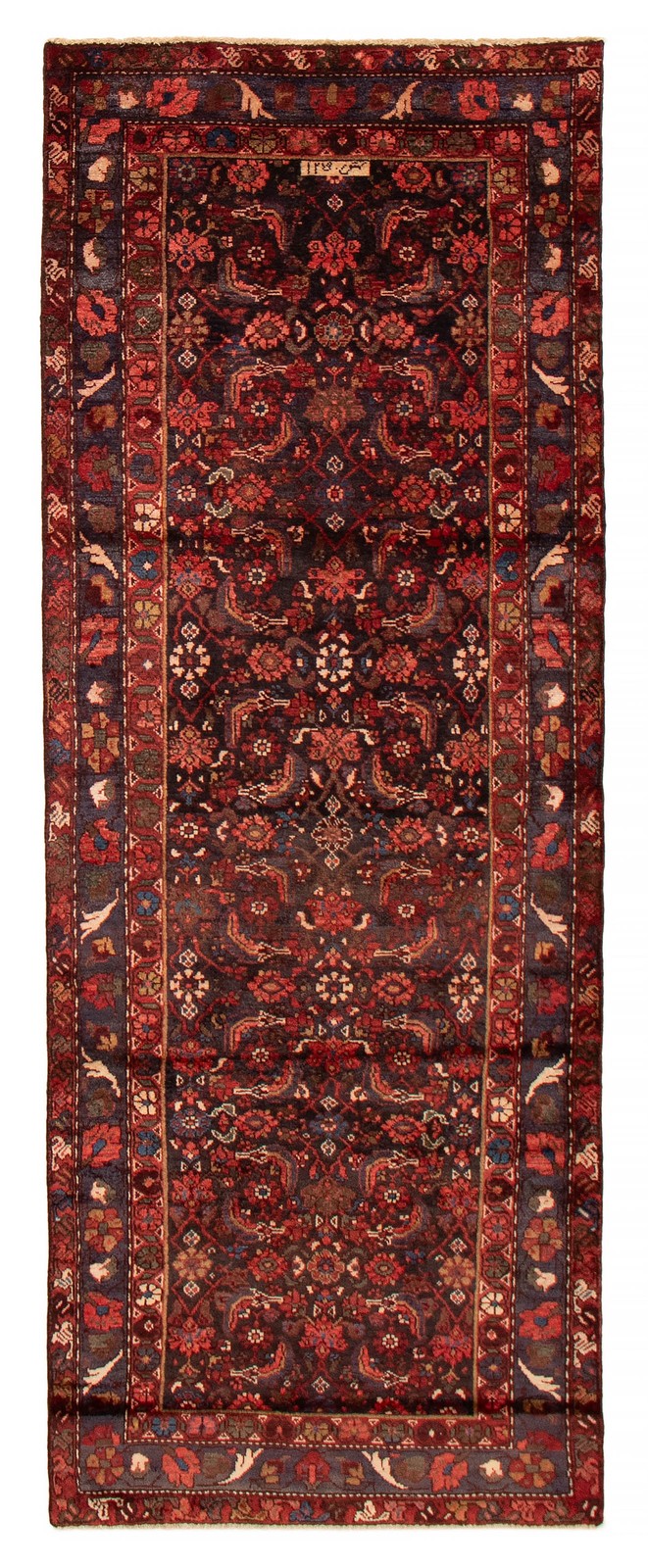 Vintage Hand-knotted Runner Rug 3'5" x 9'4" Traditional Oriental Wool Carpet