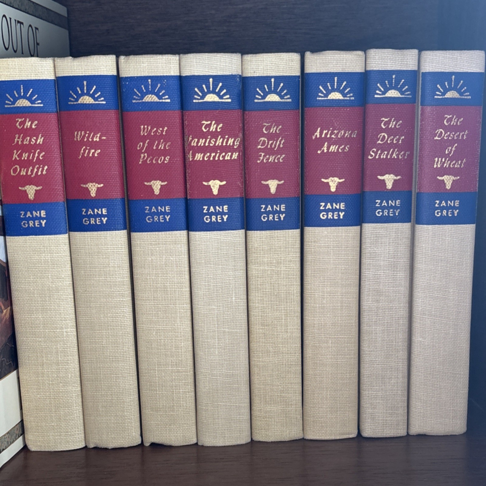 Zane Grey Collectible Westerns Hardcover Set Walter J. Black Inc. New York 8 vol