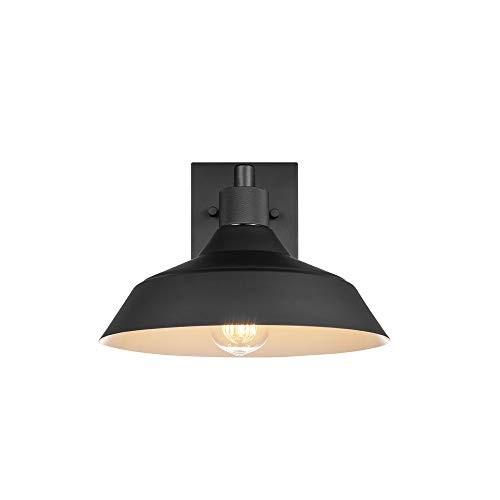  Modern Farmhouse Wall Sconce, Matte Black, 12 x 11 x 9 Matte Black, Sutton