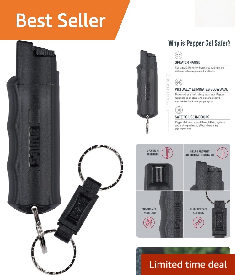 Professional-Grade Pepper Gel with Quick Release Key Ring for Enhanced Security