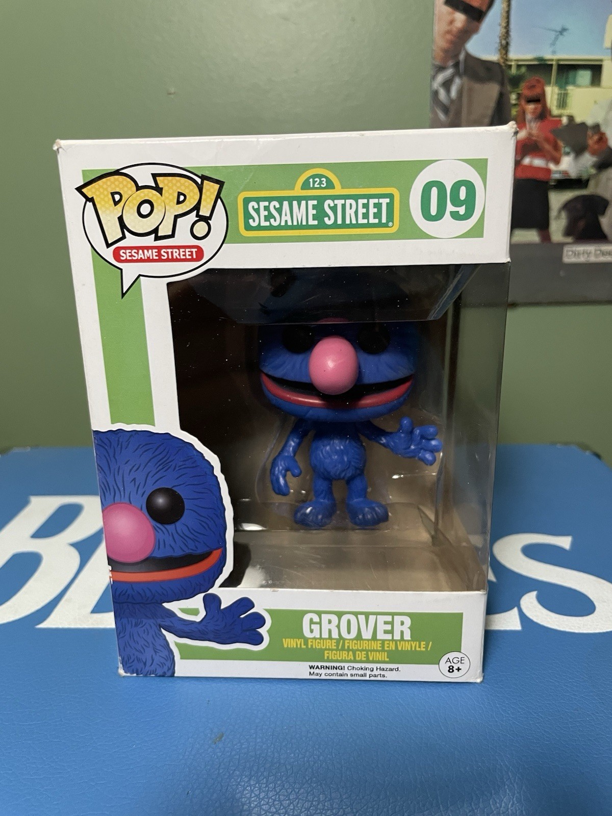 Funko Pop Sesame Street #09 Grover Vinyl Figure Vaulted Rare