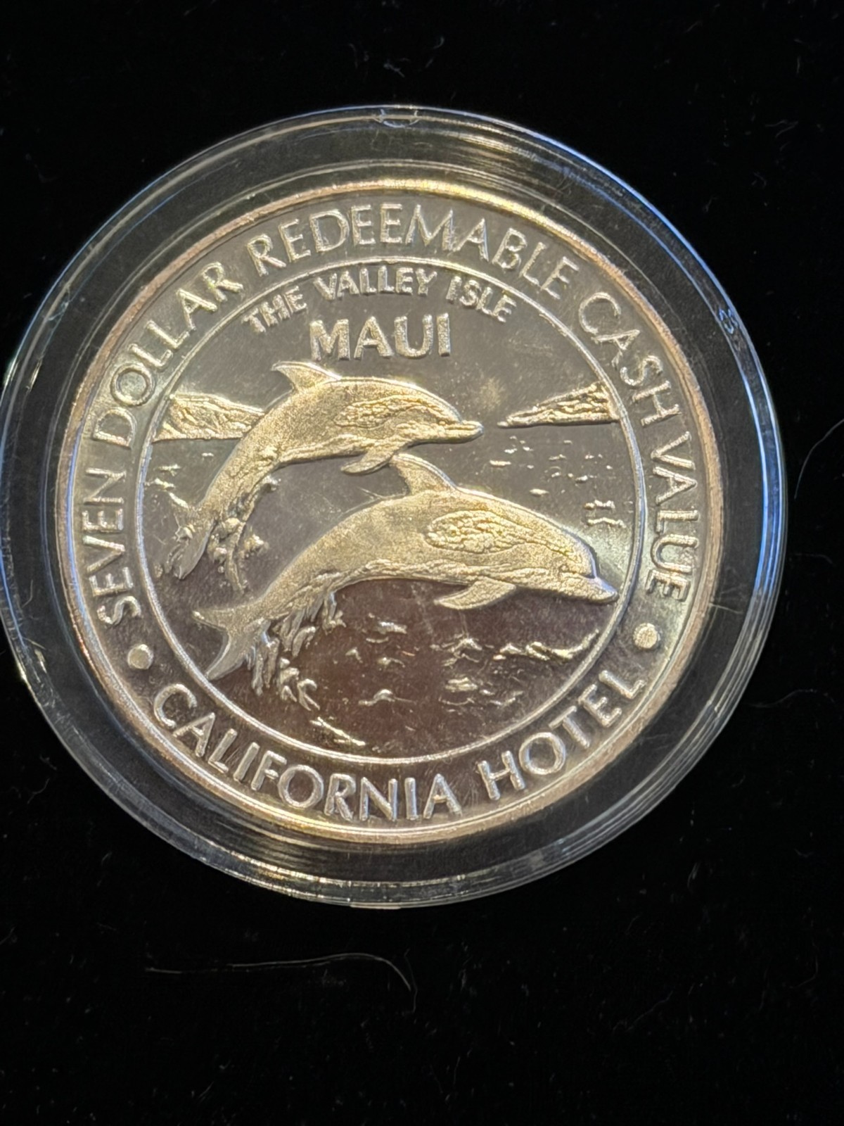 Sam Boyd's California Hotel Seven Dollar Casino Gaming Token .999 Silver Maui