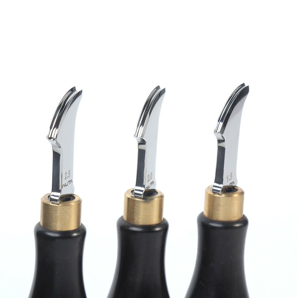 Leather Edge Beveler Creaser Steel Blade Ebony Marking Vintage Leather Tool