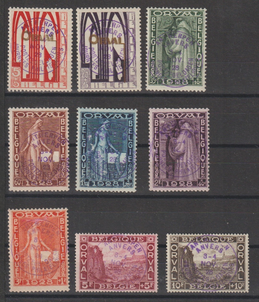 Belgium - 1928 - COB 266A/K** - SCOTT B69/77 - Genuine - Superb - MNH -