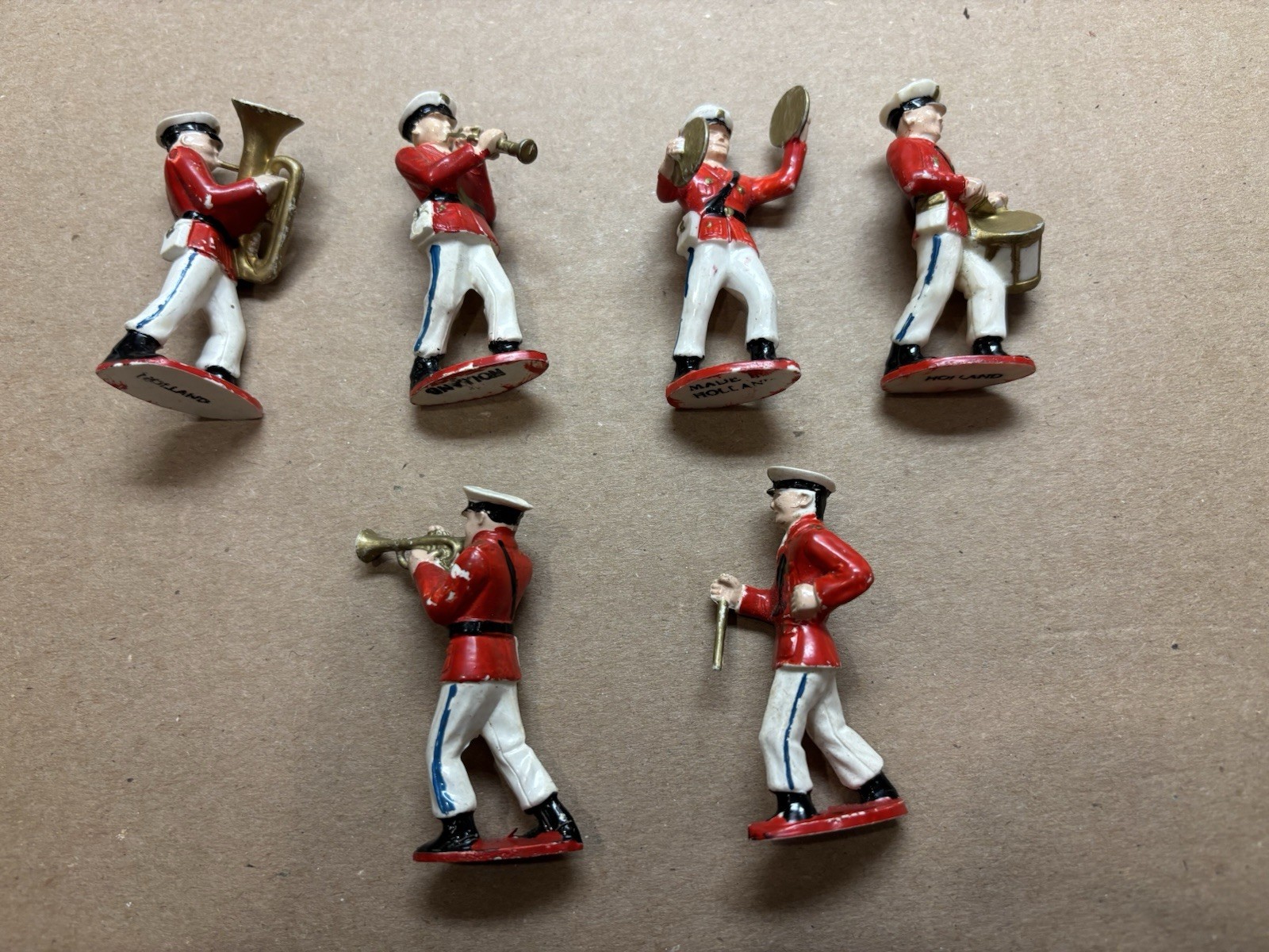 Marx  60 MM  Marching  Band Hand painted In Holland