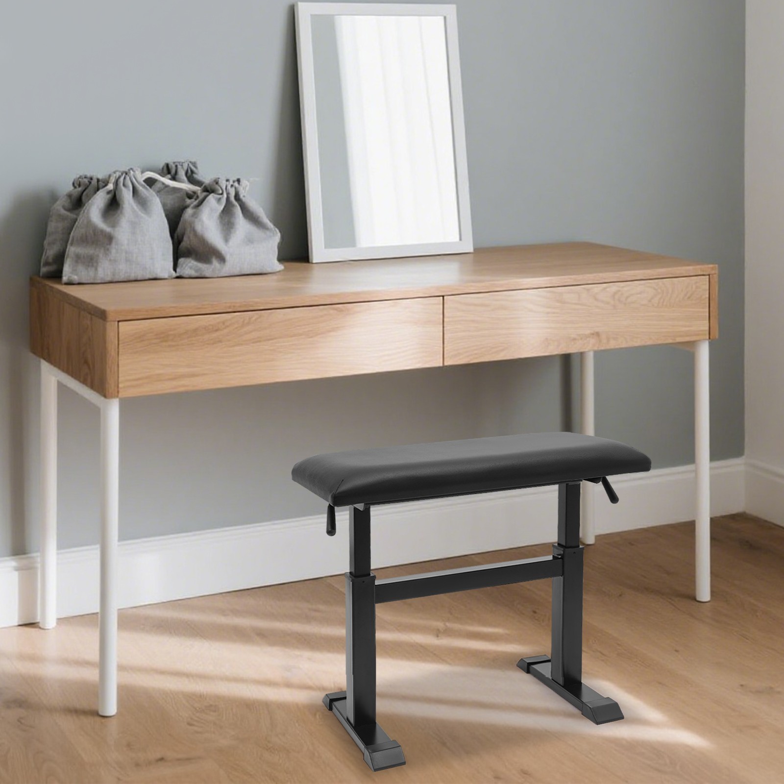 Piano Bench Load 180kg Adjustable Height 45-58cm Hydraulic Lifting Piano Bench