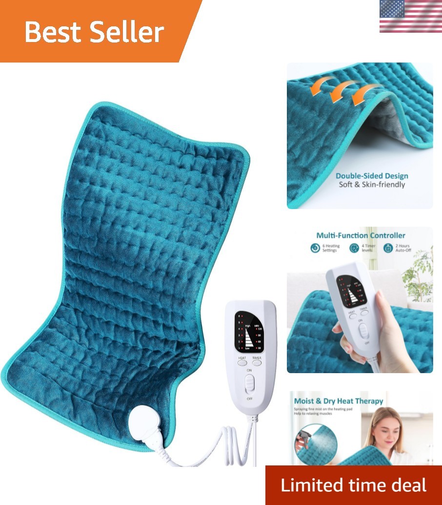 Heating pad for Back/Shoulder/Neck/Abdomen, Electric Heating Pads with 6 Fast...