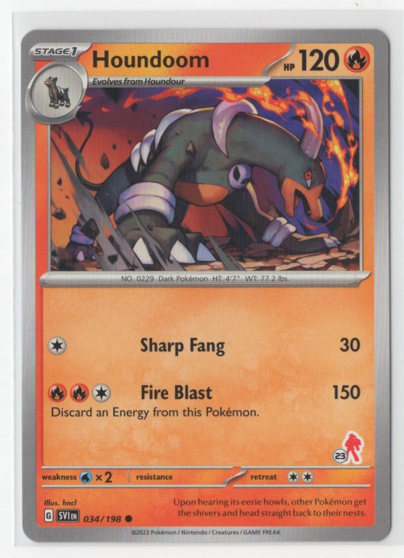 Pokemon Scarlet & Violet -  034/198 Houndoom Armarouge Stamped #23