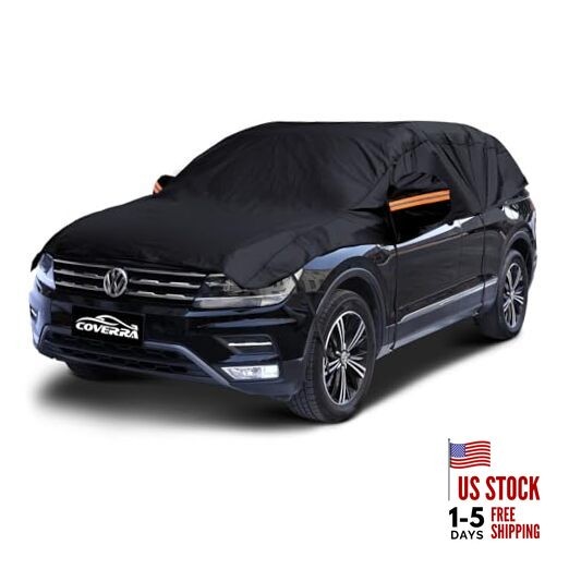 Half Car Cover Top SUV, Hail Protector Car Cover with Cotton Liner, 2-SUV L