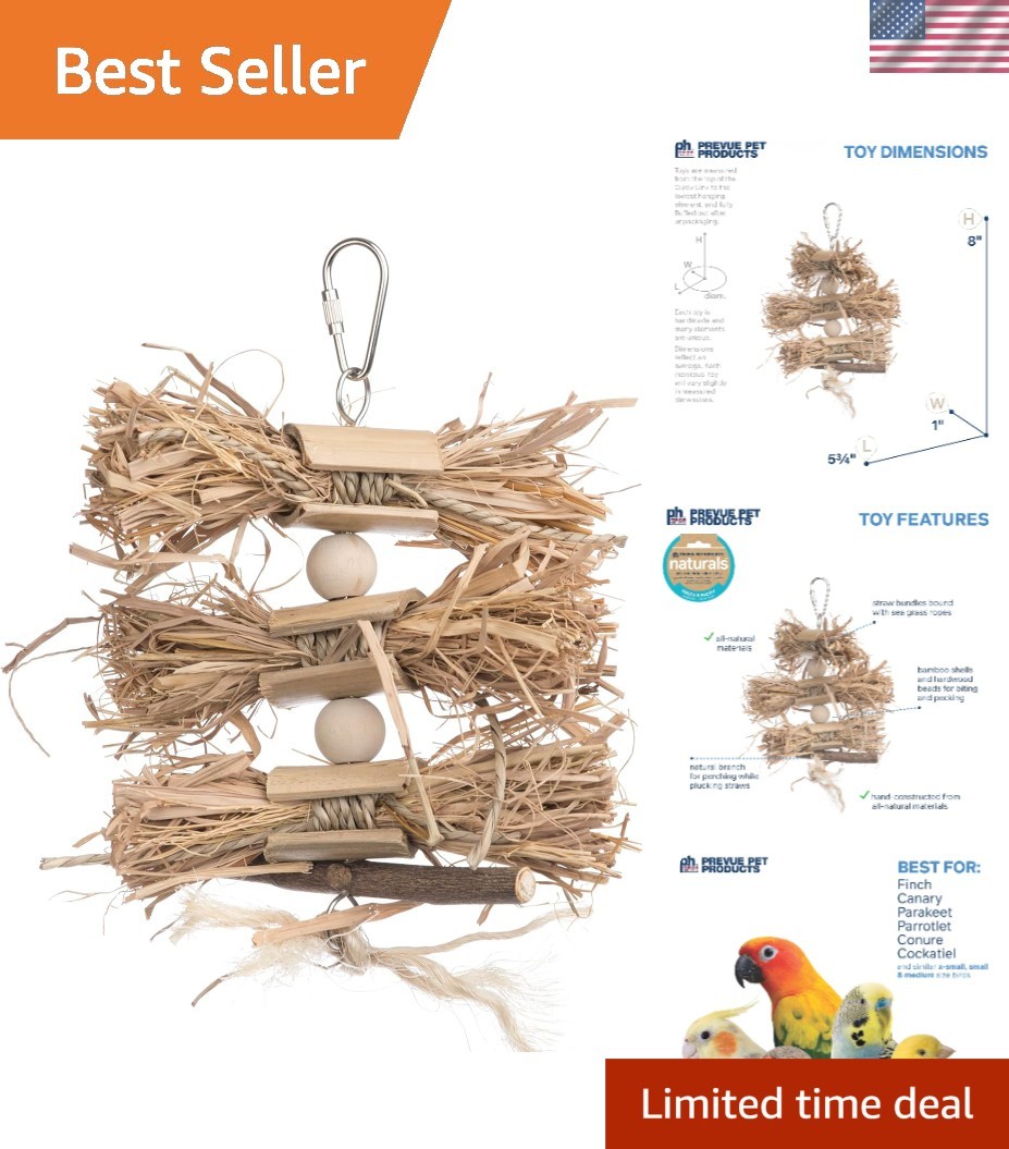 Pervue Pet Products Naturals Preen & Pacify Woodland Harvest Bird Toy